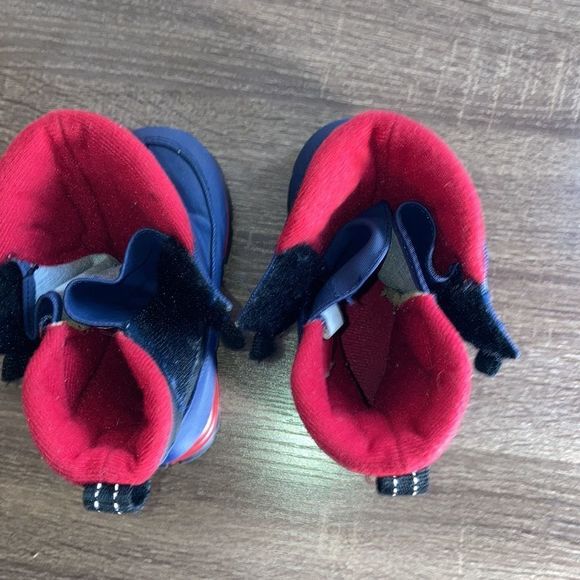 Youth Red and Navy Lands End Snow Boots Size 7m - Picture 7 of 14